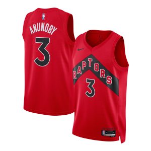 Nike OG Superb Anunoby Toronto Raptors Unisex Red Swingman Jersey Icon Edition Collector's item! A rare addition to any collection.
