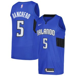 Nike Paolo Banchero Orlando Magic Royal Swingman Distinguished Player Jersey Statement Edition Sports fans