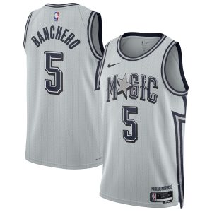 Nike Alluring Paolo Banchero Orlando Magic Unisex Silver 2024/25 Swingman Player Jersey City Edition Join the elite! Get this exclusive jersey.