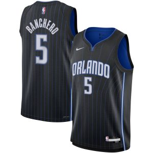 Nike Paolo Banchero Orlando Stunning Magic Youth Black Swingman Jersey Icon Edition Authentic look! Wear this genuine jersey.