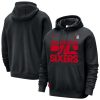 Nike Philadelphia 76ers Top - notch Black Courtside Club Pullover Hoodie Sports enthusiasts