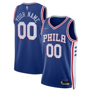 Nike Philadelphia 76ers Royal 2021/22 Stylish Diamond Swingman Custom Jersey Icon Edition Perfect fit! Order this comfortable jersey.
