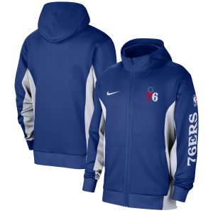 Nike Philadelphia 76ers Royal Charming 2023/24 Authentic Showtime Full Zip Hoodie Show your dedication! Own this special jersey for your team.