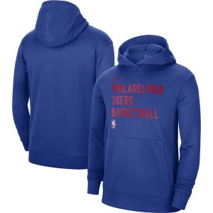 Nike Philadelphia 76ers Unisex Fantastic Royal 2023/24 Performance Spotlight On Court Practice Pullover Hoodie Team spirit! Show it off with this awesome jersey.