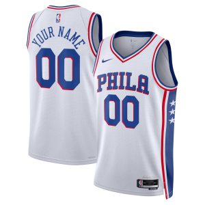 Nike Philadelphia 76ers Unisex White 2022/23 Swingman Custom Jersey Exceptional Association Edition For the true fans! Secure this authentic jersey now.