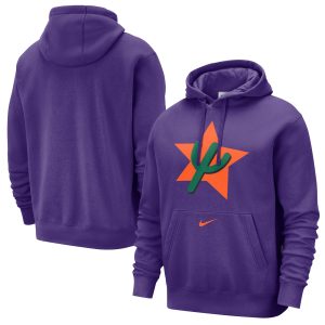 Nike Phoenix Suns Distinguished Purple 2024/25 City Edition Essential Club Pullover Hoodie Limited stock! Be quick and grab this must - have jersey to support your team.