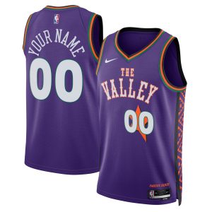 Nike Phoenix Suns Unisex Purple 2024/25 Magnificent Custom Swingman Jersey City Edition Collector's item! A rare addition to any collection.