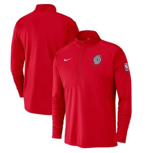 Nike Portland Trail Blazers Red 2024/25 City Edition Authentic Coaches Performance Half Magnificent Zip Top Be a part of the action! Get this game - ready jersey.