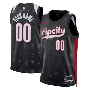 Nike Portland Trail Blazers Unisex Black 2024/25 Custom Swingman Jersey City Edition Splendid For a short time only! Don't miss out on this fantastic jersey.