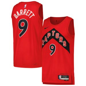Nike RJ Barrett Toronto Raptors Unisex Red Swingman Outstanding Player Jersey Icon Edition Stand out from the crowd! Wear this eye - catching jersey.