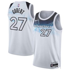 Nike Rudy Gobert Minnesota Timberwolves Unisex White 2024/25 Swingman Player Jersey City Impressive Edition Experience luxury! Order this high - end jersey.