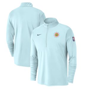 Nike San Exquisite Antonio Spurs Light Blue 2024/25 City Edition Authentic Coaches Performance Half Zip Top Gift idea! Surprise a sports fan with this amazing jersey.