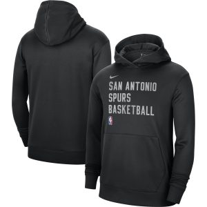Nike San Antonio Spurs Unisex Black 2023/24 Performance Spotlight On Court Practice Pullover Hoodie Stunning Limited stock! Be quick and grab this must - have jersey to support your team.