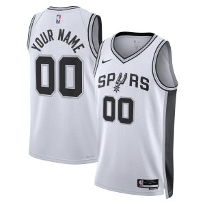 Nike Exceptional San Antonio Spurs Unisex White Swingman Custom Jersey Association Edition Limited stock! Be quick and grab this must - have jersey to support your team.