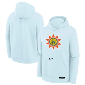 Nike San Antonio Spurs Youth Light Blue 2024/25 Alluring City Edition Club Fleece Pullover Hoodie Stand out from the crowd! Wear this eye - catching jersey.