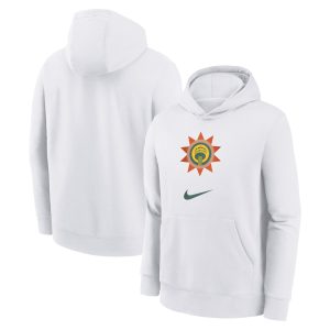 Nike San Antonio Spurs Youth White 2023/24 Enchanting City Edition Essential Pullover Hoodie Sports fans