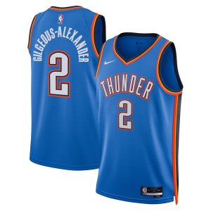 Nike Shai Gilgeous Striking Alexander Oklahoma City Thunder Unisex Blue Badge Swingman Replica Jersey Icon Edition Experience luxury! Order this high - end jersey.