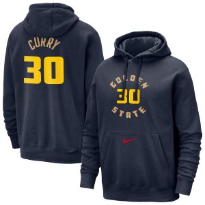 Nike Stephen Curry Golden State Warriors Navy 2024/25 Superior City Edition Name & Number Pullover Hoodie Authentic look! Wear this genuine jersey.