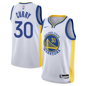 Nike Stephen Curry Golden State Amazing Warriors Youth White Swingman Jersey Association Edition Sports fans