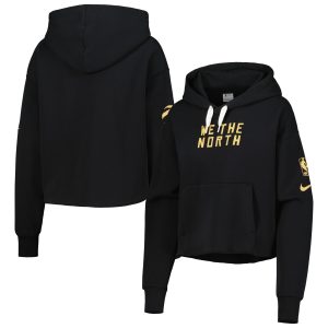 Nike Toronto Raptors Women's Black 2022/23 Exquisite City Edition Courtside Pullover Hoodie Sports enthusiasts