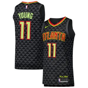 Nike Trae Young Atlanta Hawks Captivating Black Authentic Player Jersey Icon Edition Hurry! Exclusive offer. Get your hands on this outstanding jersey right away.