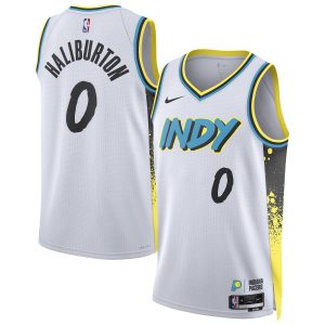 Nike Tyrese Captivating Haliburton Indiana Pacers Unisex White 2024/25 Swingman Player Jersey City Edition Celebrate your team! Order this commemorative jersey.