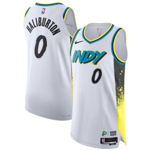 Nike Tyrese Haliburton Gorgeous Indiana Pacers White 2024/25 Authentic Player Jersey City Edition Be a part of the action! Get this game - ready jersey.
