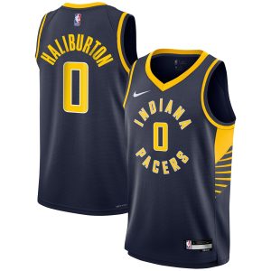 Nike Tyrese Haliburton Indiana Pacers Youth Navy Swingman Jersey Stunning Icon Edition Sports enthusiasts
