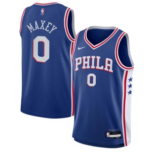 Nike Striking Tyrese Maxey Philadelphia 76ers Youth Royal Swingman Jersey Icon Edition Enhance your game - day look! Get this fashionable jersey.