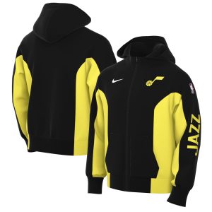 Nike Utah Jazz Black 2023/24 Charming Authentic Showtime Full Zip Hoodie Join the elite! Get this exclusive jersey.
