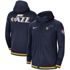 Nike Utah Jazz Navy 75th Anniversary Performance Showtime Exceptional Full Zip Hoodie Jacket Limited edition! Don't miss your chance to own this unique jersey.