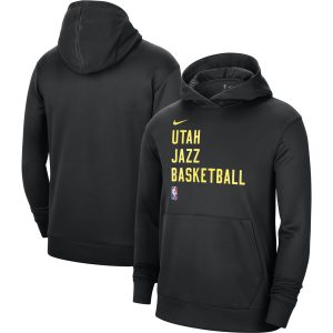 Nike Utah Jazz Unisex Black 2023/24 Premium - grade Performance Spotlight On Court Practice Pullover Hoodie Retailers