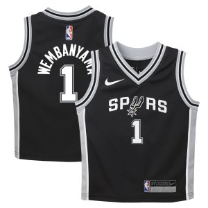 Nike Victor Exceptional Wembanyama San Antonio Spurs Preschool Black Swingman Player Jersey Icon Edition Experience luxury! Order this high - end jersey.