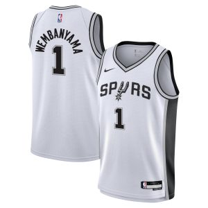 Nike Victor Wembanyama San Antonio Spurs Youth White Swingman Jersey Association Edition Captivating Authentic look! Wear this genuine jersey.