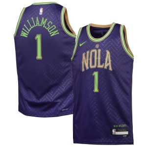 Nike Zion Williamson New Orleans Pelicans Youth Purple 2024/25 Swingman Player Jersey City Marvelous Edition Celebrate your team! Order this commemorative jersey.
