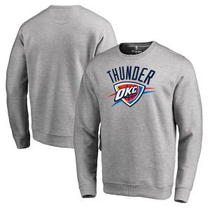 Oklahoma City Thunder Heathered Delightful Gray Primary Logo Sweatshirt Experience luxury! Order this high - end jersey.