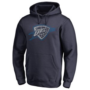 Oklahoma City Thunder Navy Static Logo Pullover Hoodie Distinguished Don't be left out! Get this stylish jersey and show your team pride.