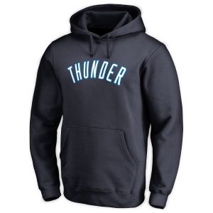Oklahoma City Thunder Navy Wordmark Pullover Hoodie Stylish Sports fans