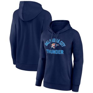 Oklahoma City Thunder Women's Navy Top - notch Overtime Pullover Hoodie Team spirit! Show it off with this awesome jersey.