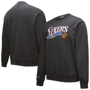 Philadelphia 76ers Black Hardwood Captivating Classics Blackout Collection Snow Washed Pullover Sweatshirt Designed for performance! Get this functional jersey.