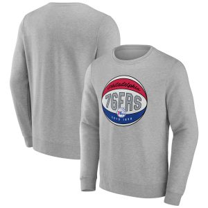 Philadelphia 76ers Gray Hard Color Top - notch Pullover Sweatshirt Proven quality! Invest in this reliable jersey.