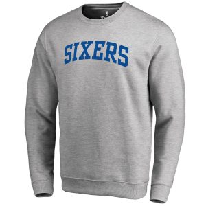 Philadelphia 76ers Heathered Gray Wordmark Admirable II Pullover Sweatshirt Don't be left out! Get this stylish jersey and show your team pride.
