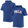 Philadelphia 76ers Royal Big Premium - grade & Tall 2 Hit Short Sleeve Pullover Hoodie Best - selling! Order this popular jersey before it's out of stock.