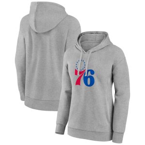 Philadelphia 76ers Women's Stylish Gray Primary Logo Pullover Hoodie Perfect fit! Order this comfortable jersey.
