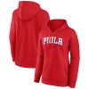Philadelphia 76ers Women's Red Wordmark Alt Pullover Hoodie Superb Show your dedication! Own this special jersey for your team.