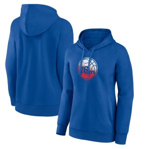 Philadelphia 76ers Women's Royal Refined Gradient Logo Pullover Hoodie Limited stock! Be quick and grab this must - have jersey to support your team.