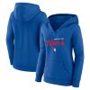 Philadelphia 76ers Women's Royal Triumphant V Neck Pullover Outstanding Hoodie Retailers