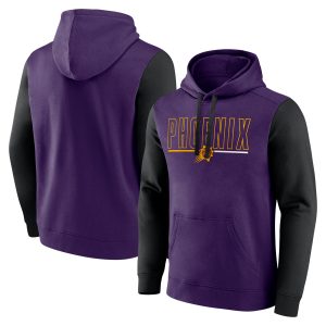 Phoenix Suns Purple Charming Outline Colorblock Pullover Hoodie Time - sensitive! Order now before the deal expires.