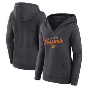 Phoenix Suns Women's Heather Phenomenal Charcoal Triumphant V Neck Pullover Hoodie Upgrade your fan gear! Order this premium jersey today.