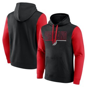 Portland Refined Trail Blazers Black Outline Colorblock Pullover Hoodie Join the elite! Get this exclusive jersey.
